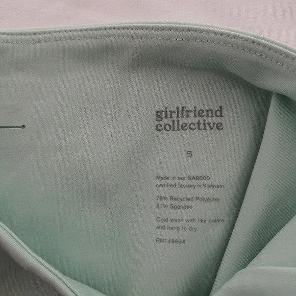 Girlfriend Collective Compressive High Rise  Leggings 28" in Mint Green Small - Picture 10 of 16